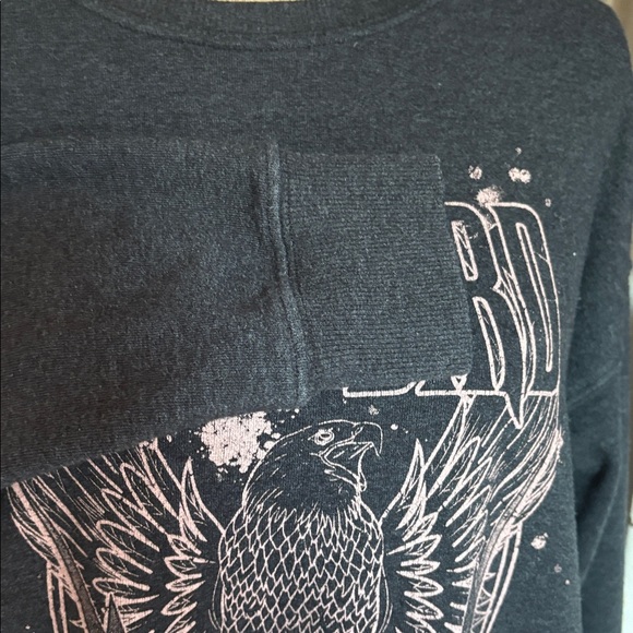 Freebird black and pink long sleeve crew neck graphic sweatshirt - Picture 8 of 16